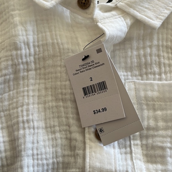 Cotton On NWT Resort Short Sleeve  Buttons down Shirt Size 2 - Picture 7 of 8